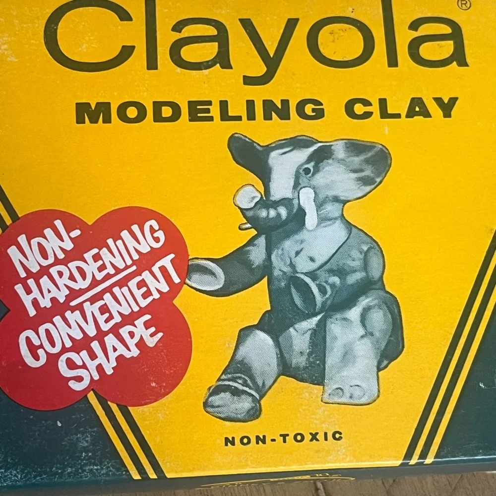Vintage CRAYOLA Clayola Modeling Clay Binney & Smith Original Packaging 4 Colors